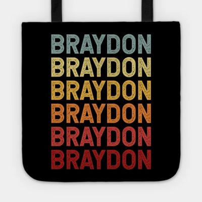 Braydon Name Vintage Retro Gift Named Braydon Tote Official Braydon Price Merch