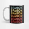 Braydon Name Vintage Retro Gift Named Braydon Mug Official Braydon Price Merch