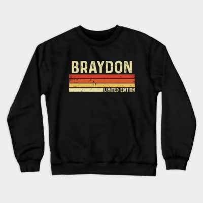 Braydon First Name Vintage Retro Personalized Gift Crewneck Sweatshirt Official Braydon Price Merch