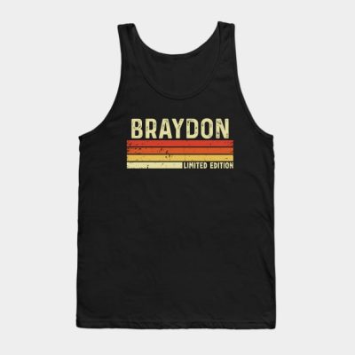 Braydon First Name Vintage Retro Personalized Gift Tank Top Official Braydon Price Merch