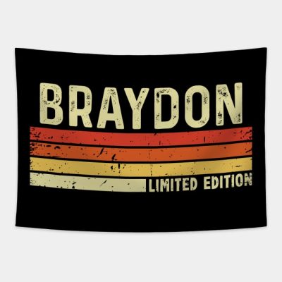 Braydon First Name Vintage Retro Personalized Gift Tapestry Official Braydon Price Merch