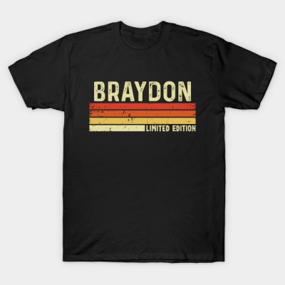 Braydon First Name Vintage Retro Personalized Gift T-Shirt Official Braydon Price Merch