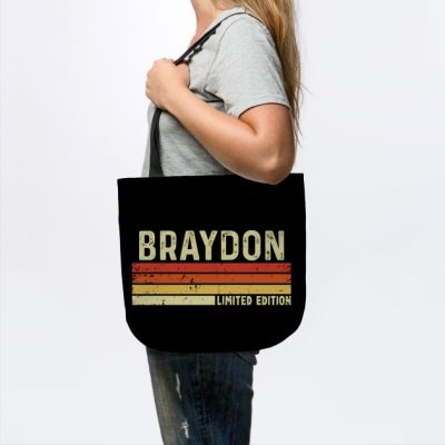 Braydon First Name Vintage Retro Personalized Gift Tote Official Braydon Price Merch