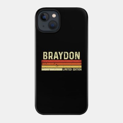 Braydon First Name Vintage Retro Personalized Gift Phone Case Official Braydon Price Merch