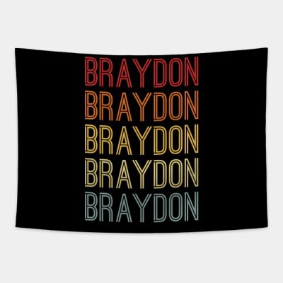 Braydon Name Vintage Retro Gift Named Braydon Tapestry Official Braydon Price Merch