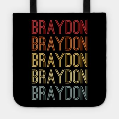 Braydon Name Vintage Retro Gift Named Braydon Tote Official Braydon Price Merch