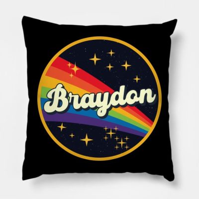 Braydon Rainbow In Space Vintage Style Throw Pillow Official Braydon Price Merch