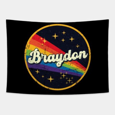 Braydon Rainbow In Space Vintage Grunge Style Tapestry Official Braydon Price Merch