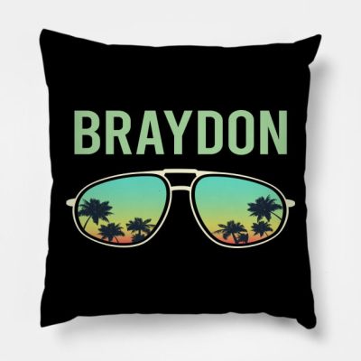 Cool Glasses Braydon Name Throw Pillow Official Braydon Price Merch