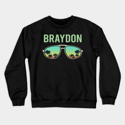 Cool Glasses Braydon Name Crewneck Sweatshirt Official Braydon Price Merch