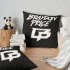 Braydon Price Merch Braydon Price White Logo Throw Pillow Official Braydon Price Merch