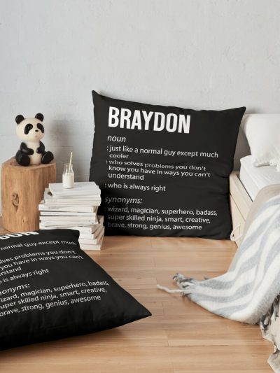 Braydon Definition Noun Throw Pillow Official Braydon Price Merch