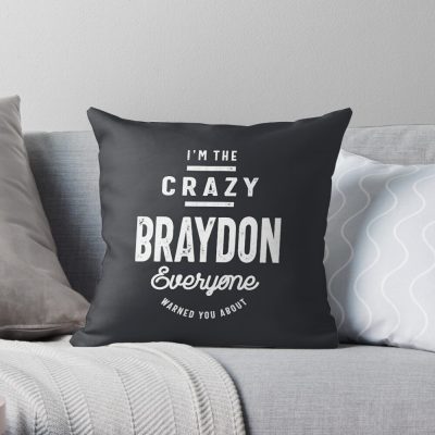 Braydon Personalized Name Birthday Gift Throw Pillow Official Braydon Price Merch