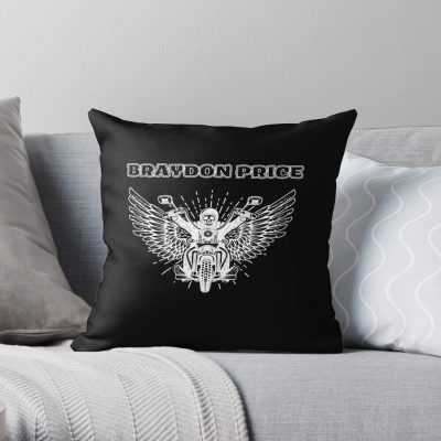 Braydon Price Merch Braydon Price Biker Throw Pillow Official Braydon Price Merch