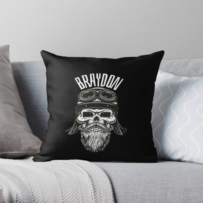 Braydon Price Merch Braydon Price Skull Hat Throw Pillow Official Braydon Price Merch