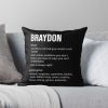 Braydon Definition Noun Throw Pillow Official Braydon Price Merch