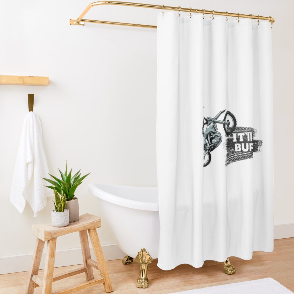 Braydon Price Merch : Itll Buff Braydon Rider Shower Curtain Official Braydon Price Merch