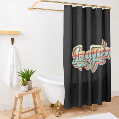 Braydon Name - Cool 70S Retro Font Surf Style Design Shower Curtain Official Braydon Price Merch