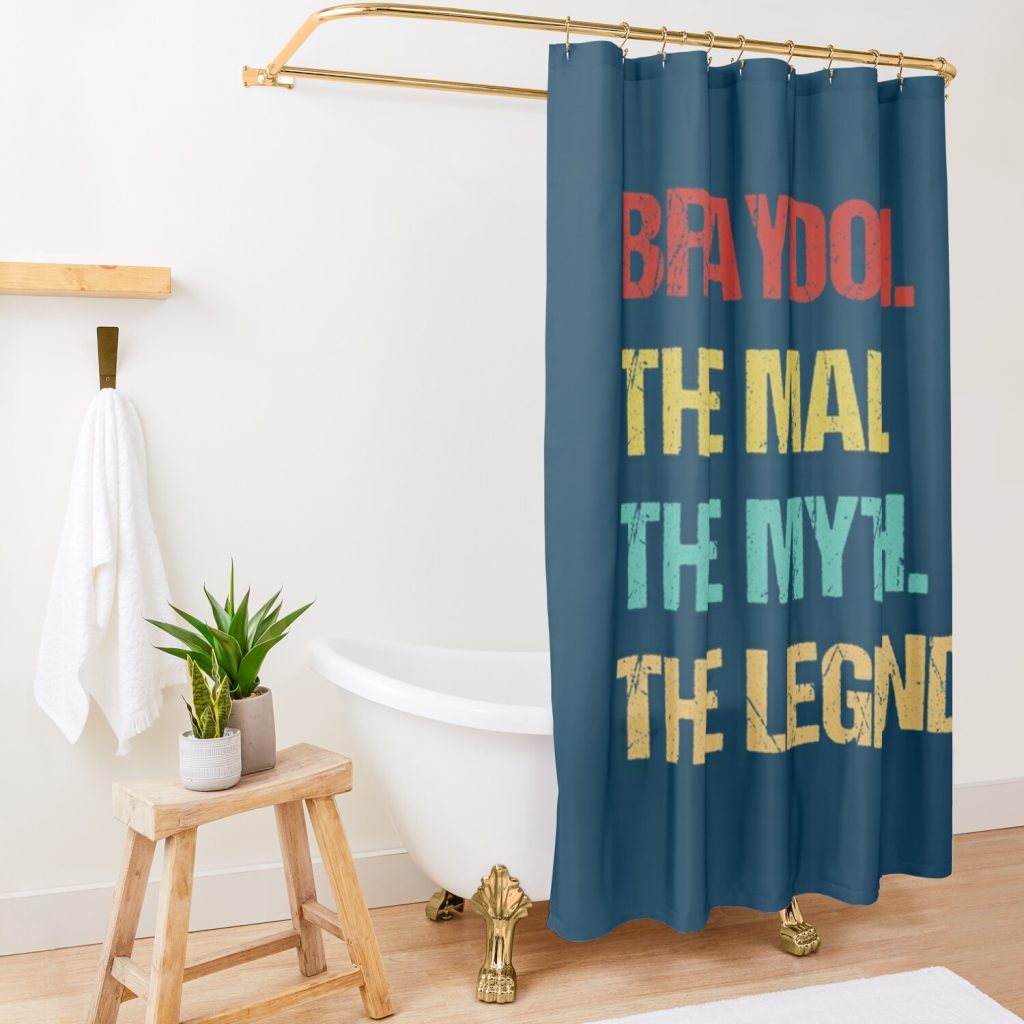 Braydon The Man The Myth The Legend Shower Curtain Official Braydon Price Merch