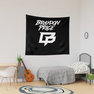 Braydon Price Merch Braydon Price White Logo Tapestry Official Braydon Price Merch