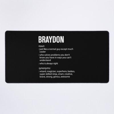 Braydon Definition Noun Mouse Pad Official Cow Anime Merch